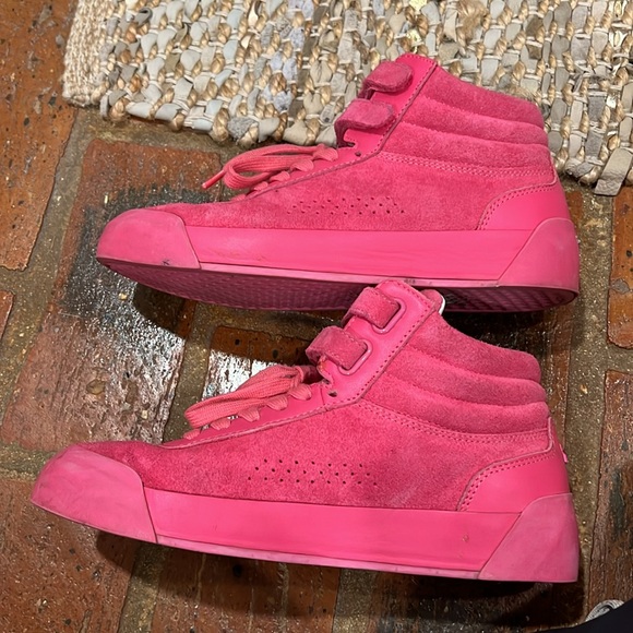 Rag & bone Nova hot pink high top sneakers size 7 - Picture 5 of 12